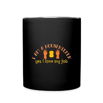 Femme de ménage Ménage - Mug uni - noir - Devant