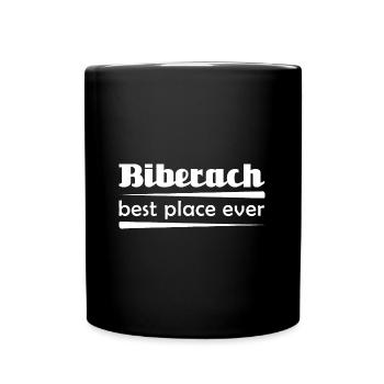 Biberach - Stadt best place ever - Tasse einfarbig - Schwarz - Vorne