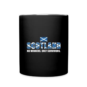 Scotland No Winners Only Survivors Scotland Rugby - Full Colour Mug - black - Front