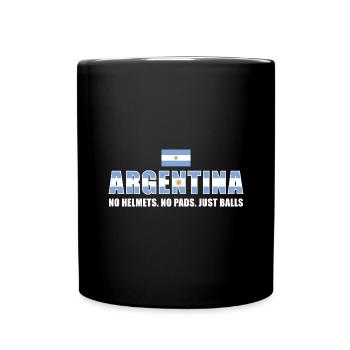 No Helmets No Pads Just Balls Argentina Rugby - Full Colour Mug - black - Front