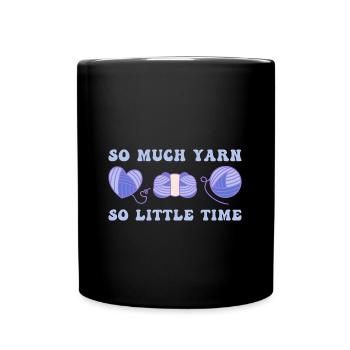 Tricoter aiguille à tricoter laine drôle - Mug uni - noir - Devant