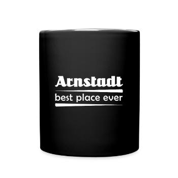 Arnstadt - Stadt best place ever - Tasse einfarbig - Schwarz - Vorne