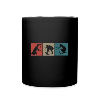 Scooter Stunt Tretroller - Tasse einfarbig - Schwarz - Vorne