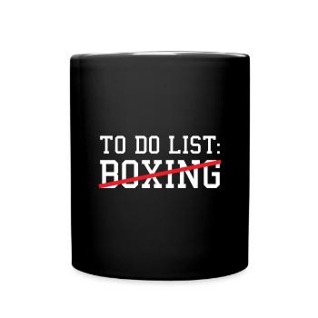 Sport To Do List Boxing - Tasse einfarbig - Schwarz - Vorne