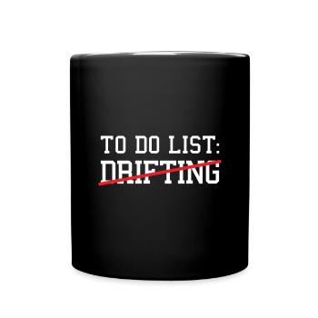Sport To Do List Drifting - Tasse einfarbig - Schwarz - Vorne