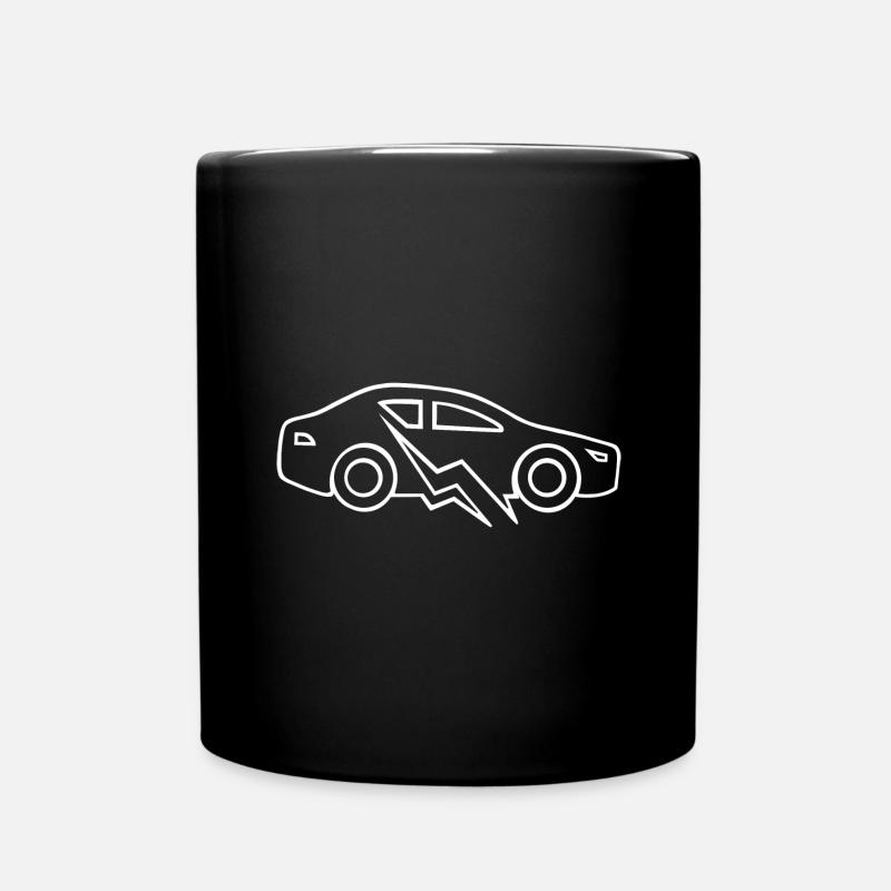 E-Auto Elektroauto - Tasse einfarbig - Schwarz