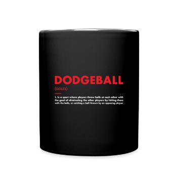 Sport Definition Dodgeball - Full Colour Mug - black - Front