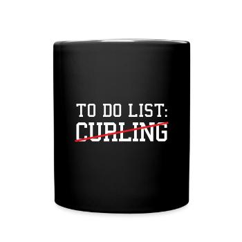Sport To Do List Curling - Full Colour Mug - black - Front