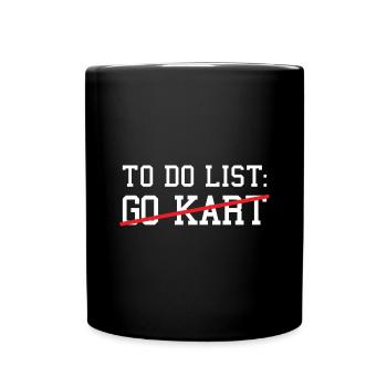 Sport To Do List Go Kart - Tasse einfarbig - Schwarz - Vorne