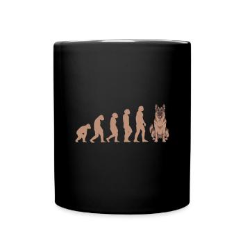 Evolution German Shepherd - Full Colour Mug - black - Front