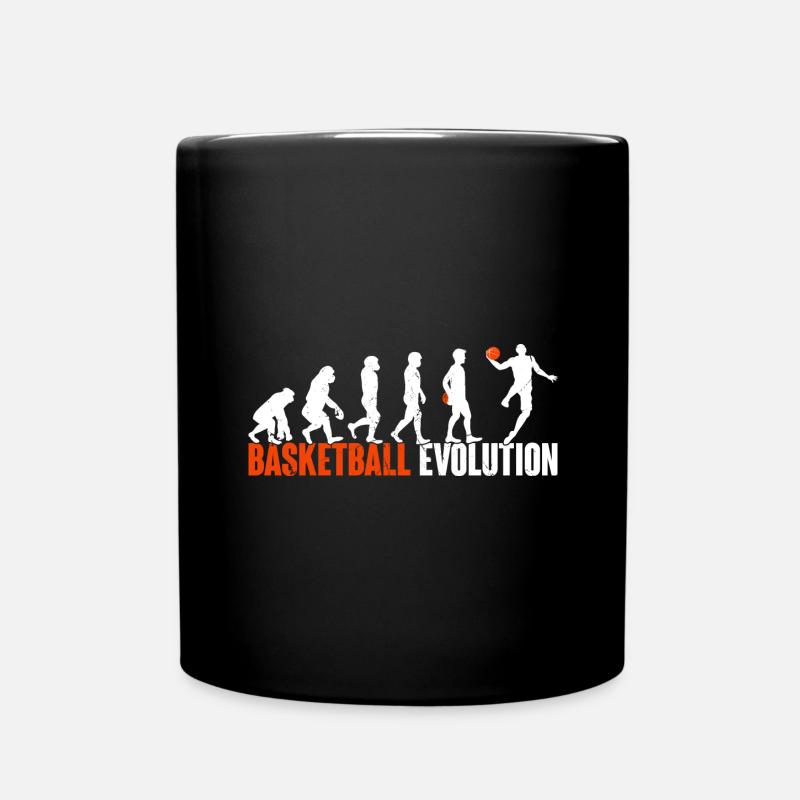 Basketball Basketballer Evolution - Tasse einfarbig - Schwarz