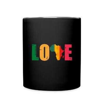 Afrika - Tasse einfarbig - Schwarz - Vorne