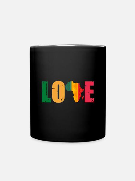Afrika - Tasse einfarbig - Schwarz