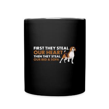 D’abord, ils volent notre cœur Beagle - Mug uni - noir - Devant