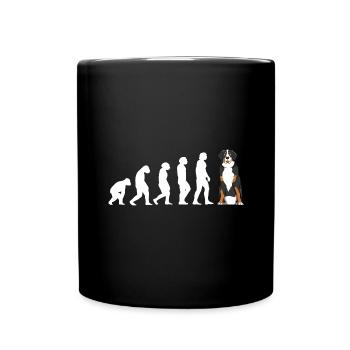 Evolution Bernese Mountain Dog - Full Colour Mug - black - Front