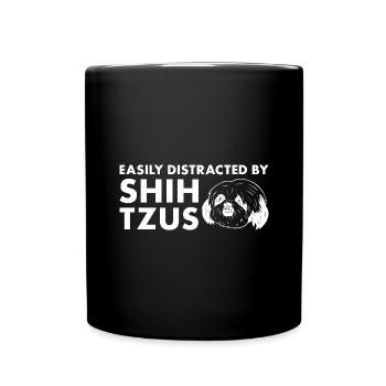Facilement distrait par Shih Tzu - Mug uni - noir - Devant