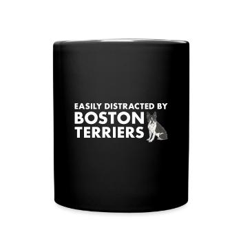 Easily Distracted By Boston Terrier - Full Colour Mug - black - Front
