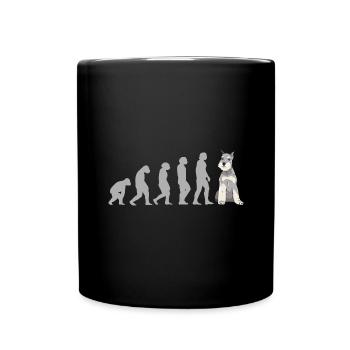 Evolution Schnauzer - Tasse einfarbig - Schwarz - Vorne