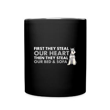 They Steal Our Heart Schnauzer - Tasse einfarbig - Schwarz - Vorne