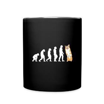 Évolution du chien Corgi - Mug uni - noir - Devant