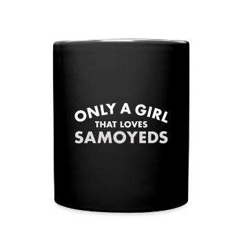 Seulement une fille qui aime Samoyède - Mug uni - noir - Devant