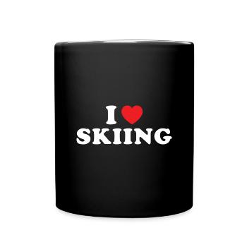 Sport I Love Skiing - Tasse einfarbig - Schwarz - Vorne