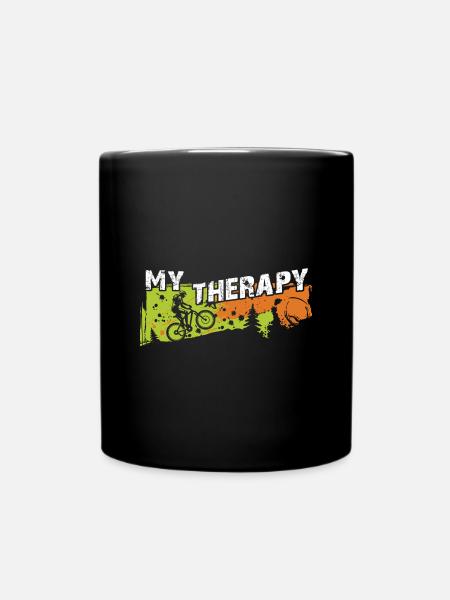 Le vélo, c’est ma thérapie - Mug uni - noir
