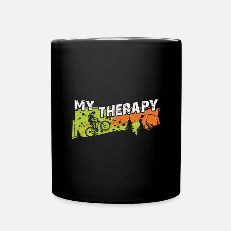 Le vélo, c’est ma thérapie - Mug uni - noir