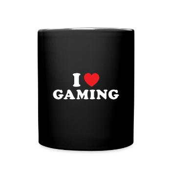 Gamer I Love Gaming - Tasse einfarbig - Schwarz - Vorne