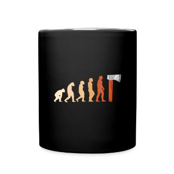 Ébéniste Evolution Travail du bois - Mug uni - noir - Devant