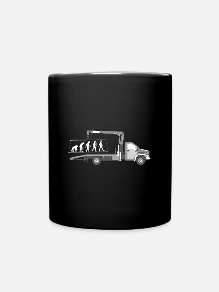 Abschlepper Evolution Silhouette Minimalistisch - Tasse einfarbig - Schwarz