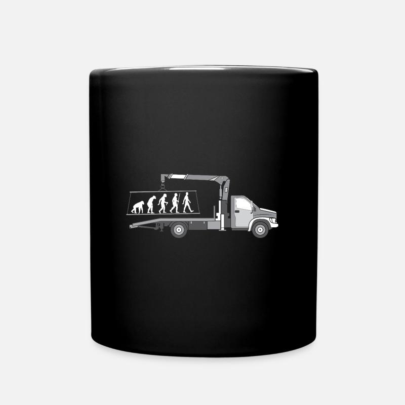 Abschlepper Evolution Silhouette Minimalistisch - Tasse einfarbig - Schwarz