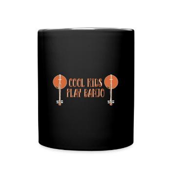 Banjo play banjo player music instrument - Full Colour Mug - black - Front