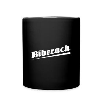 Biberach - Textdesign mit Stadtnamen - Tasse einfarbig - Schwarz - Vorne