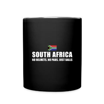 Afrique du Sud Pas de casques Pas de coussinets Afrique du Sud Rugby - Mug uni - noir - Devant