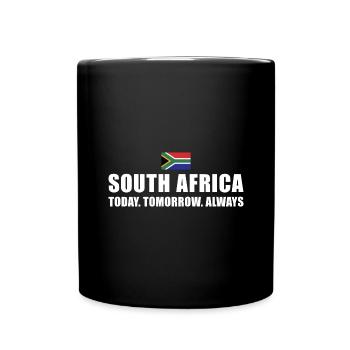 Afrique du Sud Pas de casques Pas de coussinets Afrique du Sud Rugby - Mug uni - noir - Devant