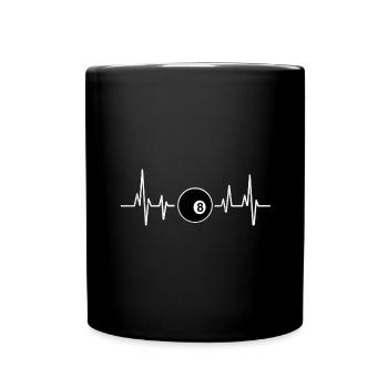 Battements de cœur de billard - Mug uni - noir - Devant