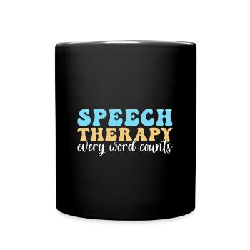 Sprachtherapie Sprachtherapeut - Tasse einfarbig - Schwarz - Vorne