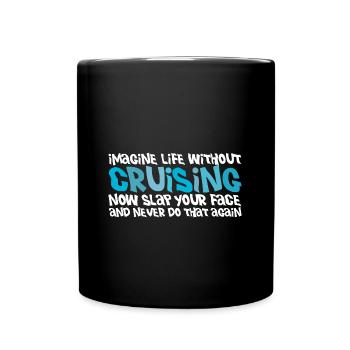 Kreuzfahrt Kreuzfahrtschiff - Tasse einfarbig - Schwarz - Vorne
