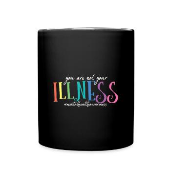 Mental Health Mentale Gesundheit - Tasse einfarbig - Schwarz - Vorne