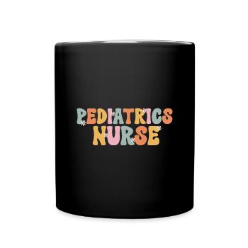 Kinderkrankenschwester - Tasse einfarbig - Schwarz - Vorne