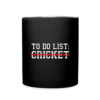 Sport To Do List Cricket - Full Colour Mug - black - Front
