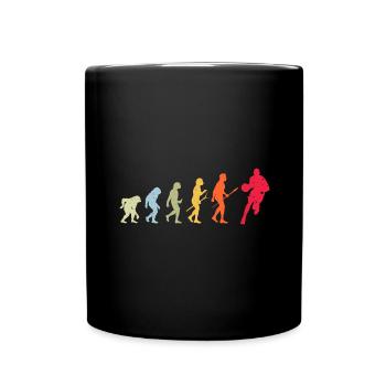 Basketball Basketballer Evolution Vintage - Tasse einfarbig - Schwarz - Vorne