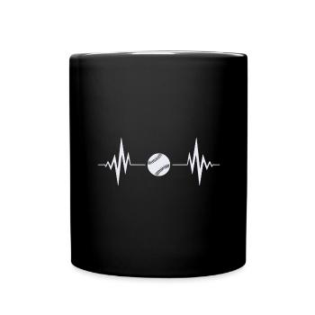 Battements de cœur de baseball - Mug uni - noir - Devant