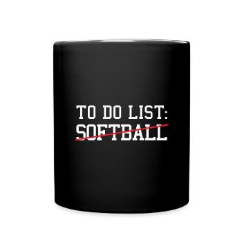 Sport To Do List Softball - Full Colour Mug - black - Front
