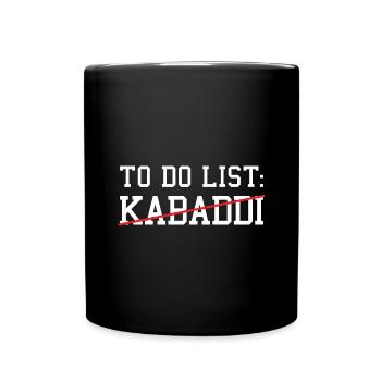 Sport To Do List Kabaddi - Full Colour Mug - black - Front