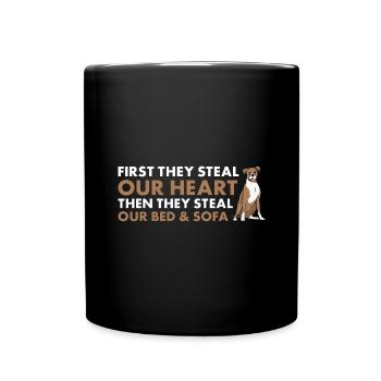 First They Steal Our Heart Boxer - Tasse einfarbig - Schwarz - Vorne