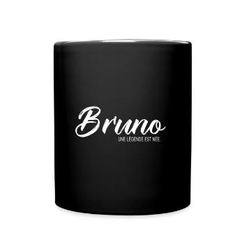 Bruno une légende Cadeau T shirt bruno - Mug uni - noir - Devant