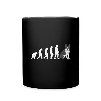 Evolution Boston Terrier - Full Colour Mug - black - Front