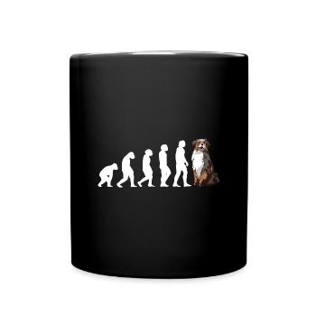 Dog Evolution Aussie - Tasse einfarbig - Schwarz - Vorne